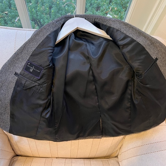 Boys Herringbone Grey Blazer David Oliver from Wooden Soldier Size 6 - Picture 4 of 4